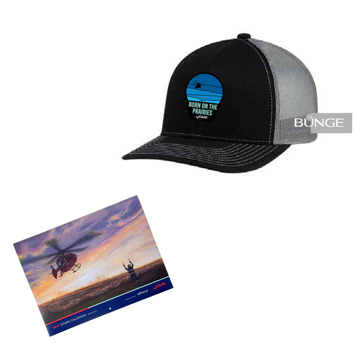 2027 Calendar & STARS/Bunge Born on the Prairie Trucker Cap Bundle